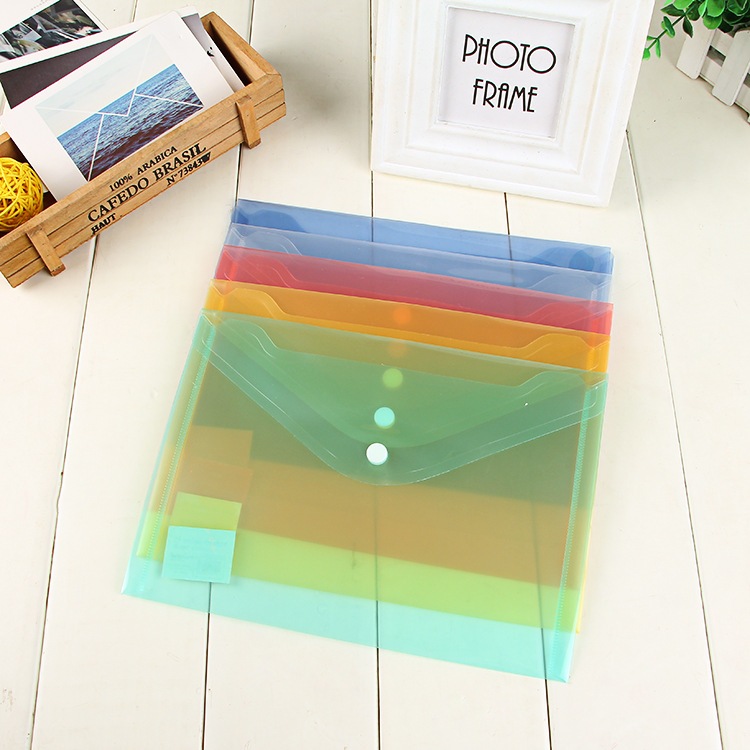 A4 Clear Plastic File PVC Folder Clear Reusable Poly Envelopes ...