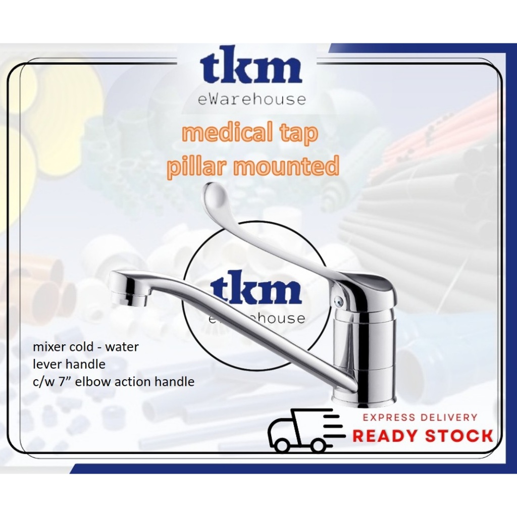medical faucet tap PILLAR MOUNTED MEDICAL SINK MIXER TAP LONG SPOUT C/W ...