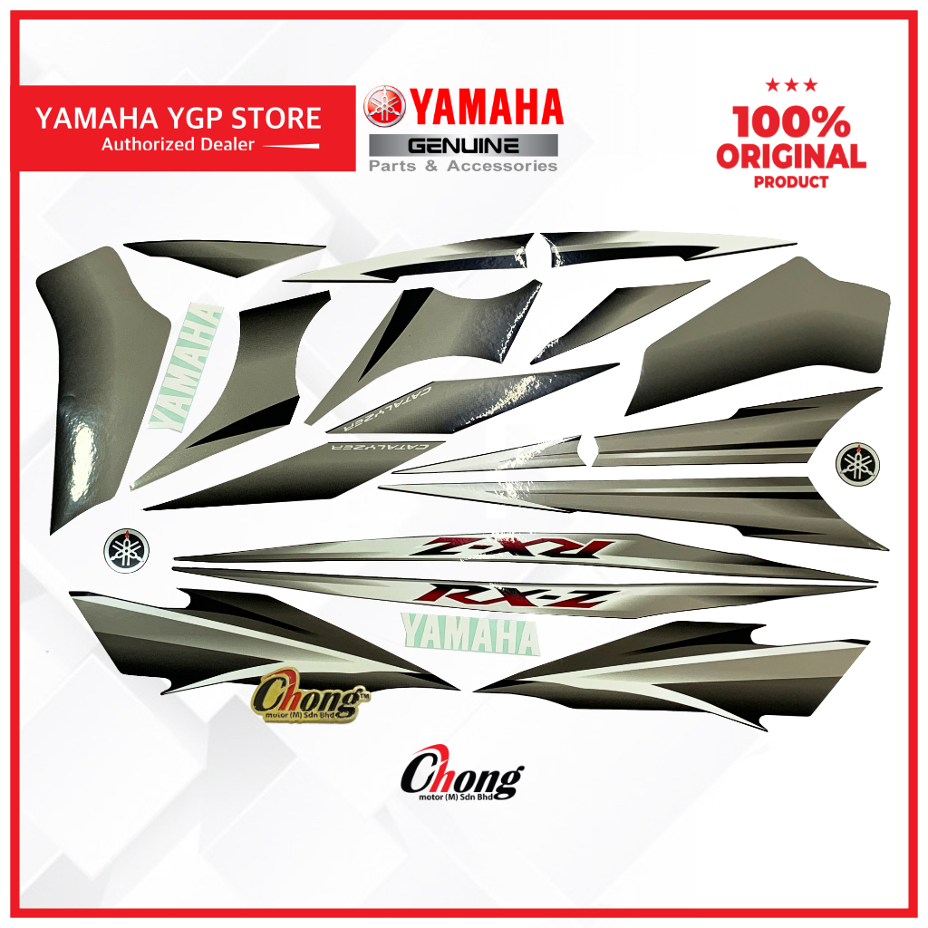 Yamaha Graphic Set/Body Sticker/Stripe RXZ Catalyzer Hitam Skala 100% ...
