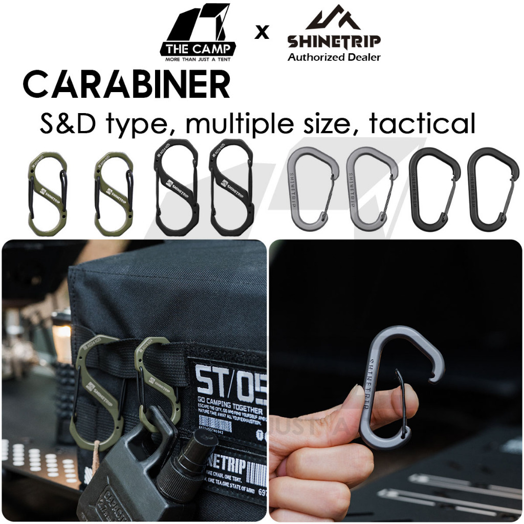 Shinetrip Carabiner S type D type Tactical Design Stainless Steel ...
