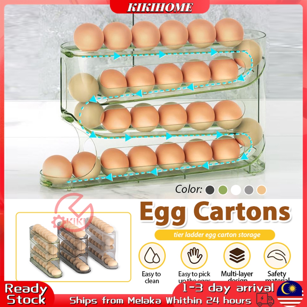 Automatic Scrolling Egg Storage Dispenser Refrigerator Large Capacity ...