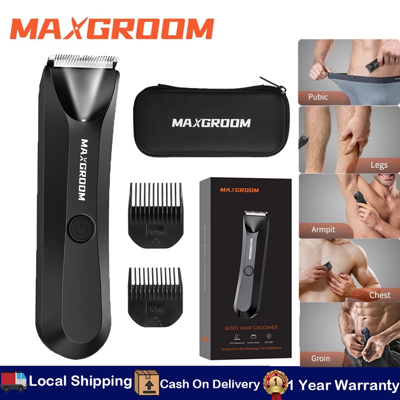 MAXGROOM Body Hair Trimmer Shaver for Men Ball Trimmer for Groin Pubic ...