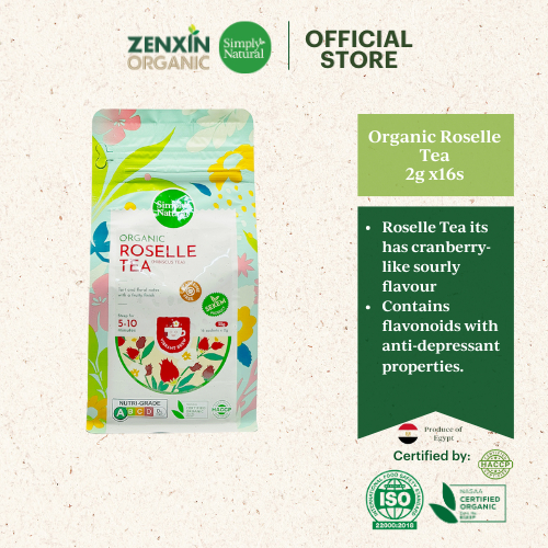 Simply Natural Organic Roselle Tea 2g/16's Egypt | Hibiscus Tea ...