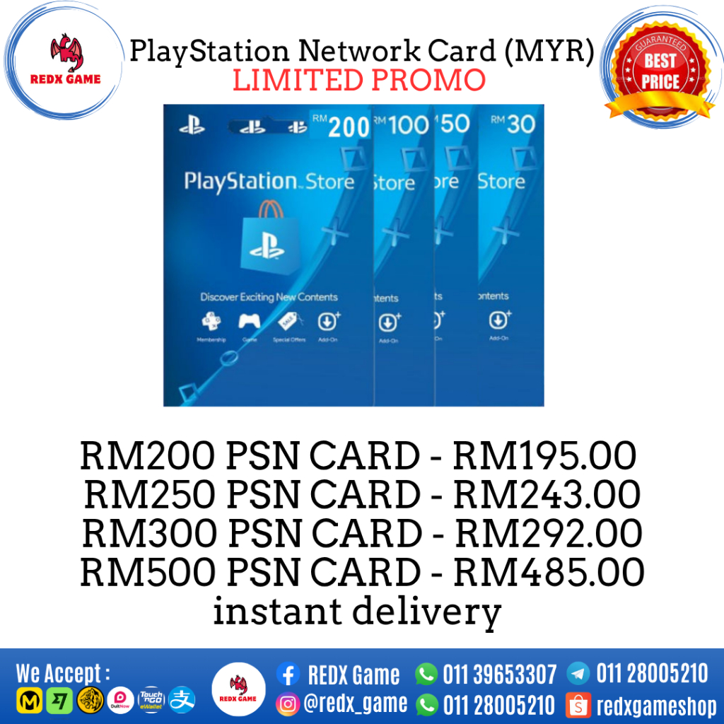 [new REDX] PSN MALAYSIA Game MYR | PSN Malaysia Wallet RM30 RM50 RM100 ...