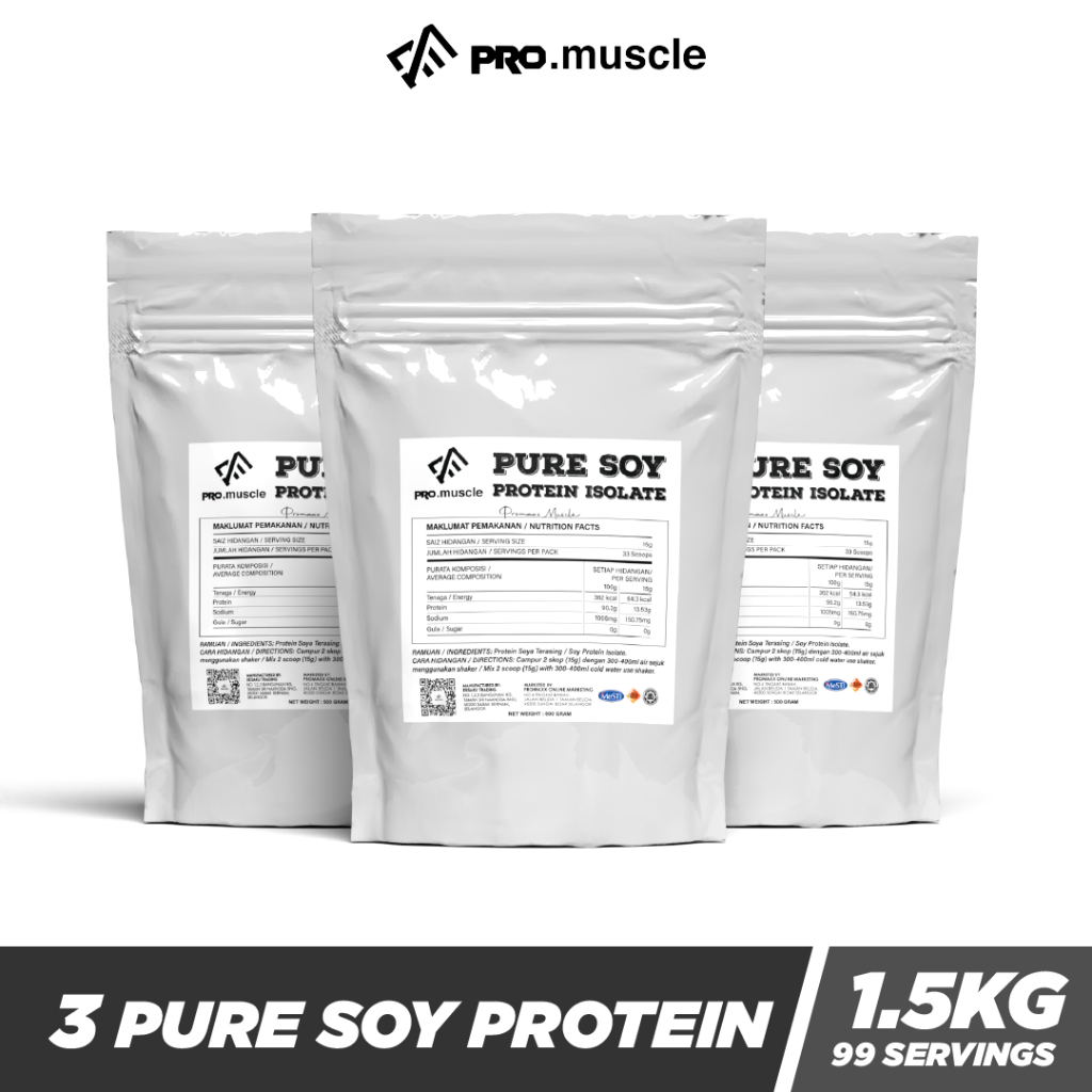 Pure Soy Protein Isolate 500g Promaxx Muscle | Shopee Malaysia