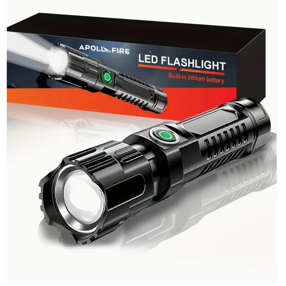 APOLLOFIRE LED Flashlight - Aluminum, Black, 6.5 Inch, Tactical ...