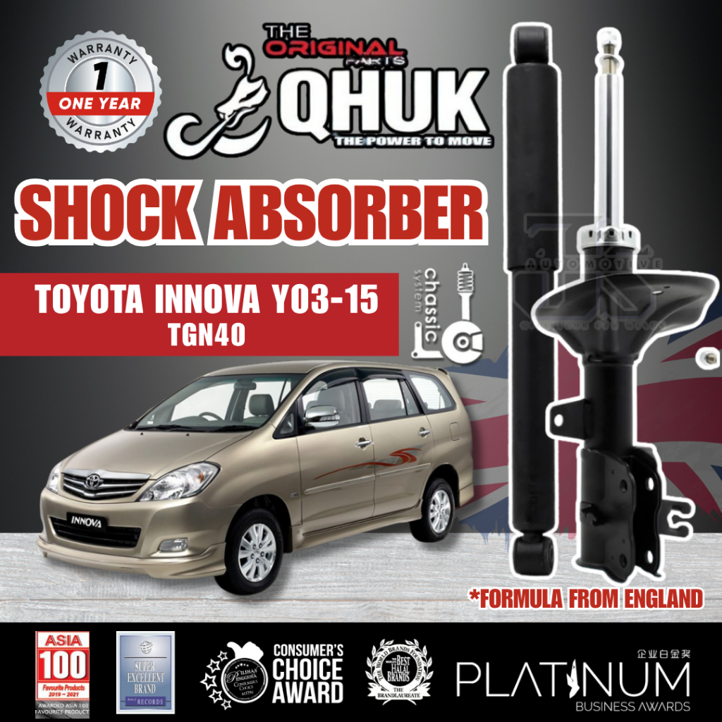 QHUK ORIGINAL TOYOTA INNOVA TGN40 Shock Absorber FRONT & REAR DEPAN ...