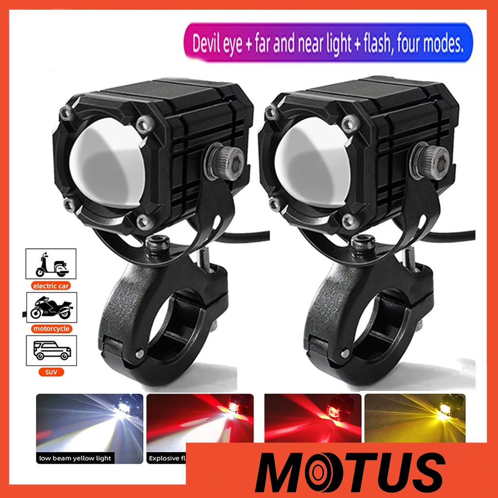 MOTUS Sepasang Lampu Led Motosikal dengan kilat 4 mod Lampu Pemanduan ...