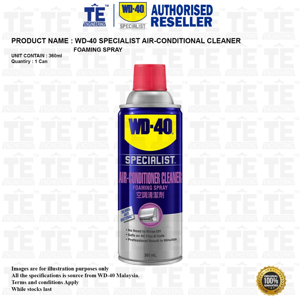 WD-40 Specialist Air-Conditional Cleaner Foaming Spray 360ml | Shopee ...