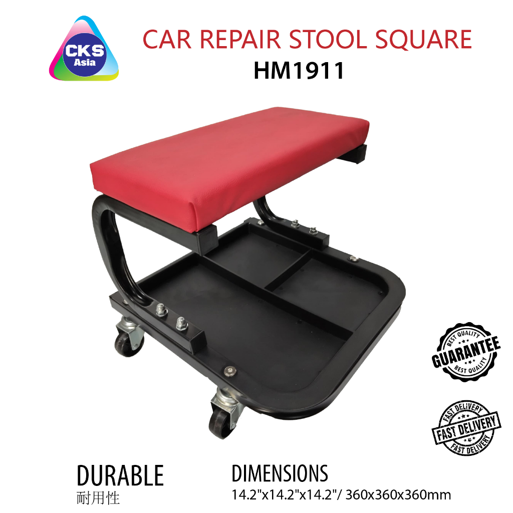 CAR REPAIR STOOL ROLLING CREEPER GARAGE SHOP SEAT 4 WHEEL (HM1911 ...