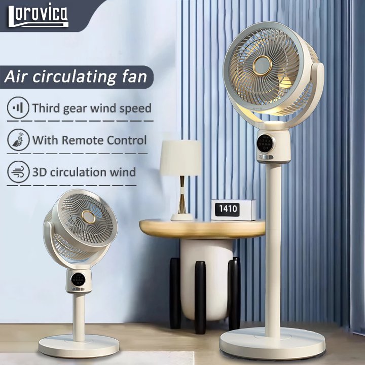 [5-year warranty ] Rotatable Charging fan Retractable Remote control ...