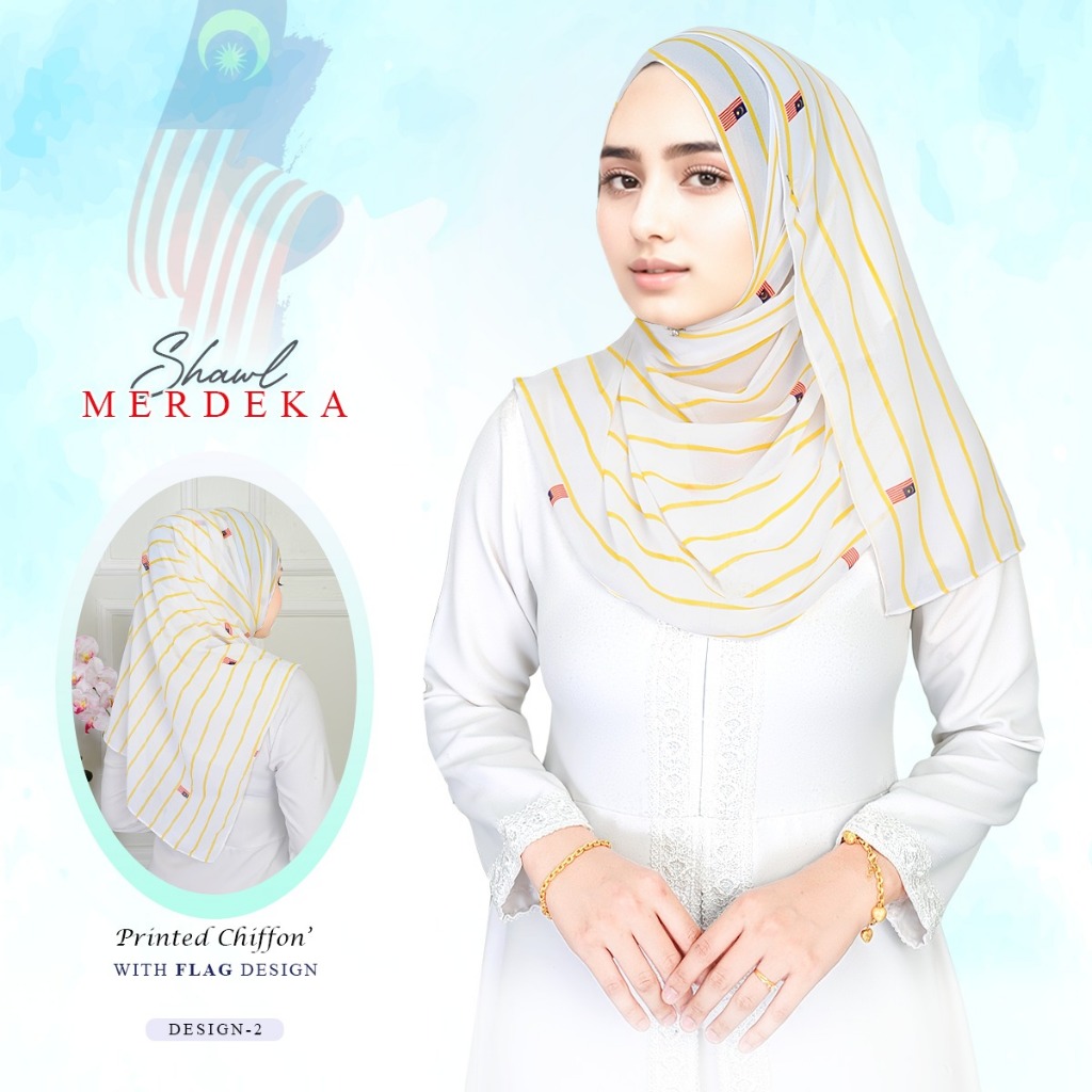 MERDEKA EDITION 2025 * Merdeka Tudung Shawl New Pattern With Flag by ...