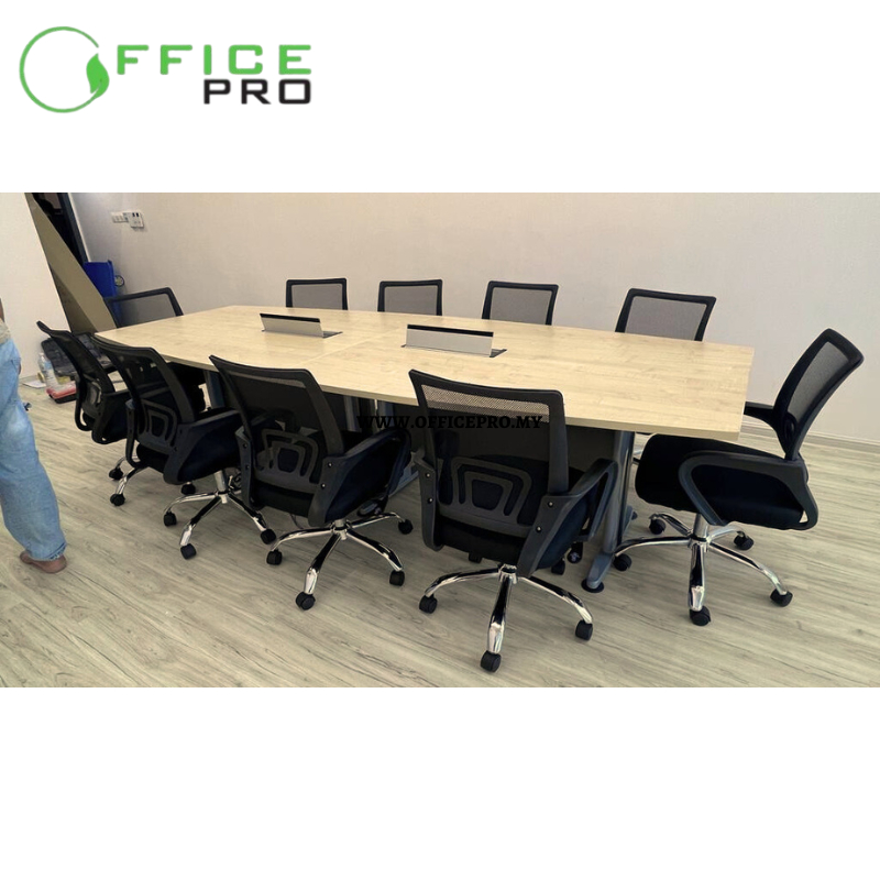 10 FT Boat Shape Meeting Table With Metal J Leg Conference Table 会议桌 ...