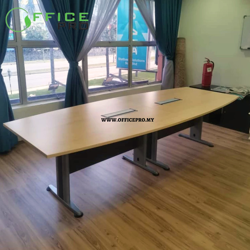 10 FT Boat Shape Meeting Table With Metal J Leg Conference Table 会议桌 ...