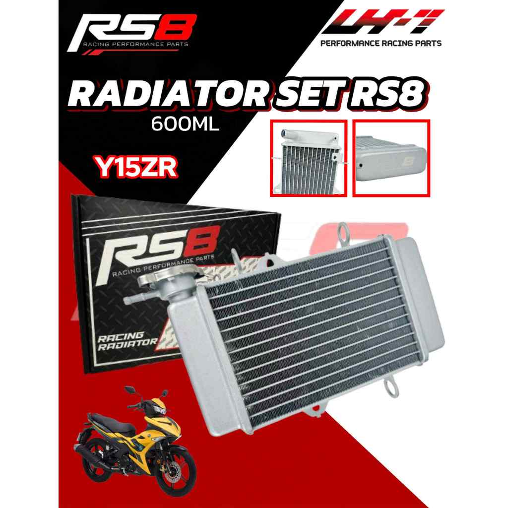 RS8 RADIATOR 600ML BIG FOR YAMAHA LC135/Y15/Y16 & HONDA RS150 TANKI ...