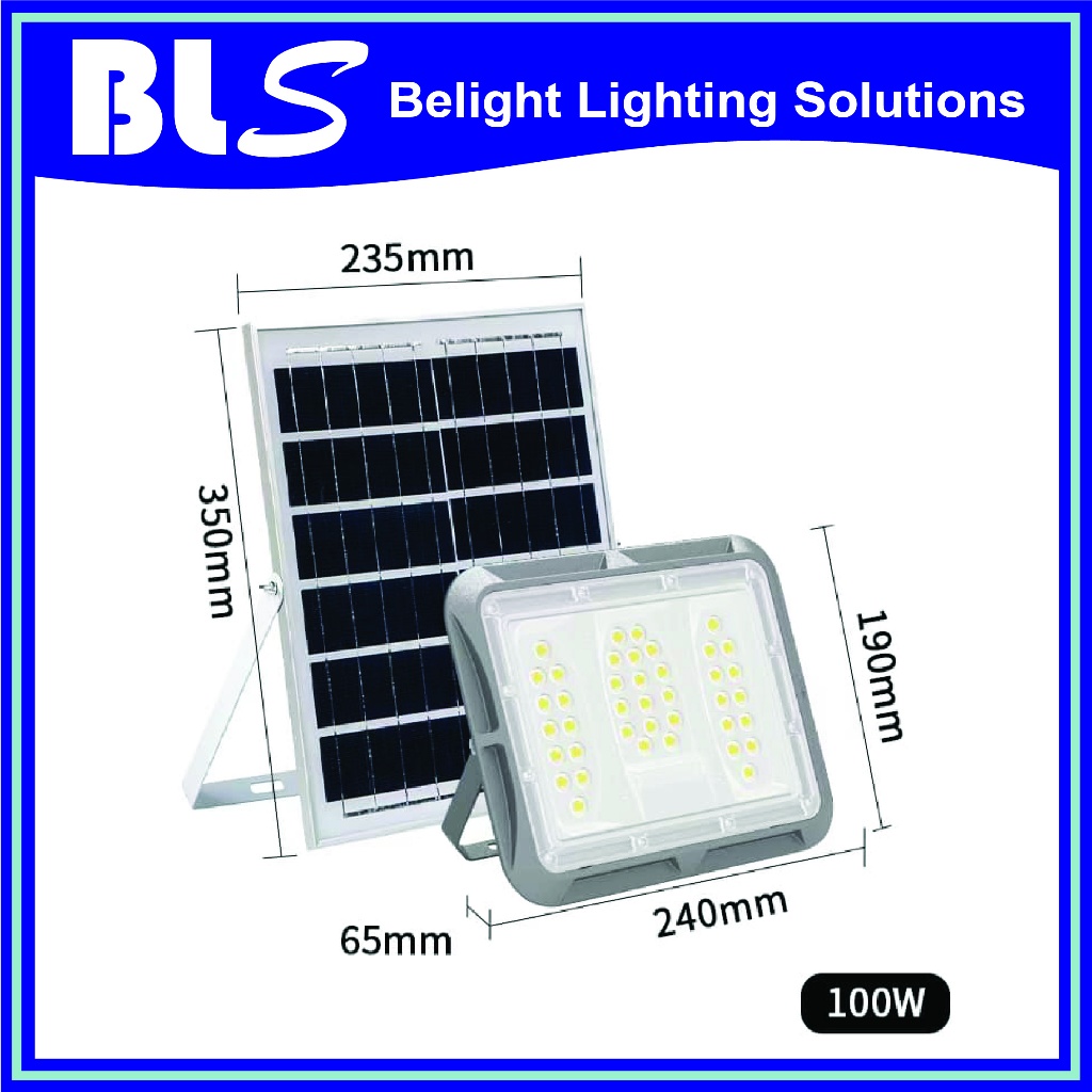 Solar LED FloodLight 100W 200W 300W 400W Lampu Solar Limpah Outdoor ...