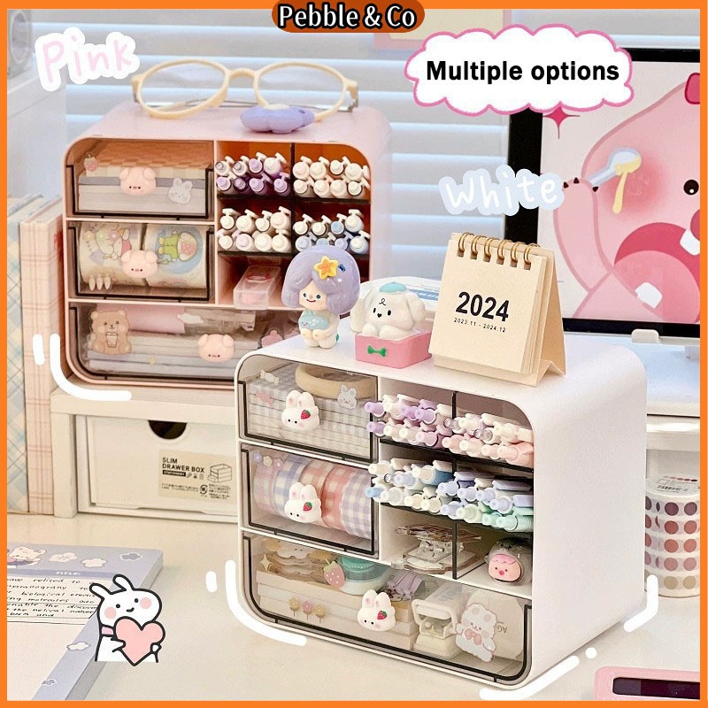 Multifunctional Storage Box with Drawer Desktop Storage Organizer ...