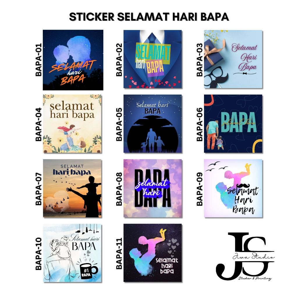 Sticker Selamat Hari Bapa | 4-7cm | Shopee Malaysia