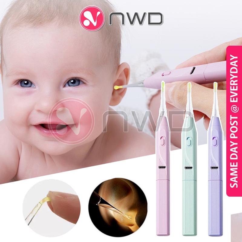 𝗖𝗔𝗡𝗔𝗟 𝗣𝗥𝗢𝗧𝗘𝗖𝗧𝗜𝗢𝗡》Rechargeable Luminous LED Ear Pick Soft Silicone Ear ...