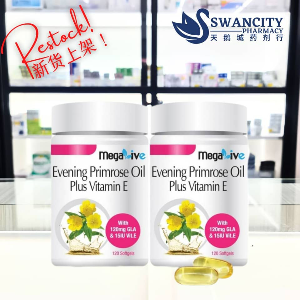 MegaLive Evening Primrose Oil Plus Vitamin E (120's) | Shopee Malaysia