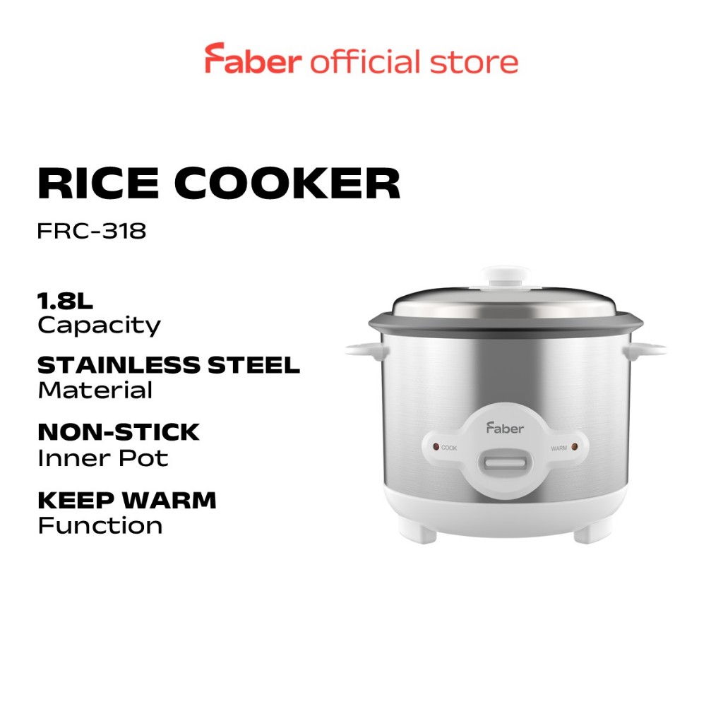Faber Traditional Rice Cooker (1.8L) FRC-318 | Shopee Malaysia