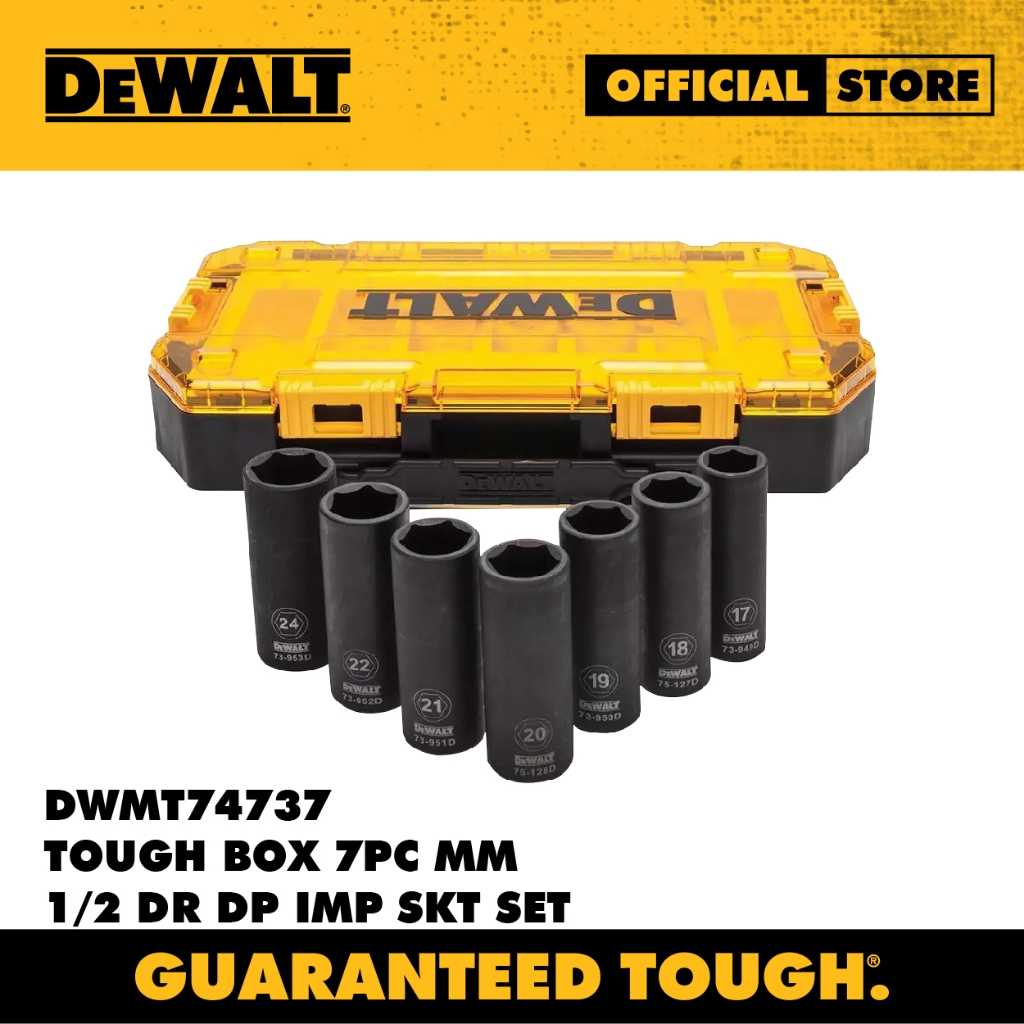 DEWALT DWMT74737 TOUGH BOX 7PC MM 1 2 DR DP IMP SKT SET | Shopee Malaysia