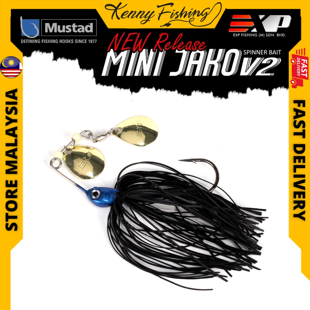 EXP MINI JAKO V2 Spinner Bait Snakehead Fishing Lure Soft Frog Jump ...