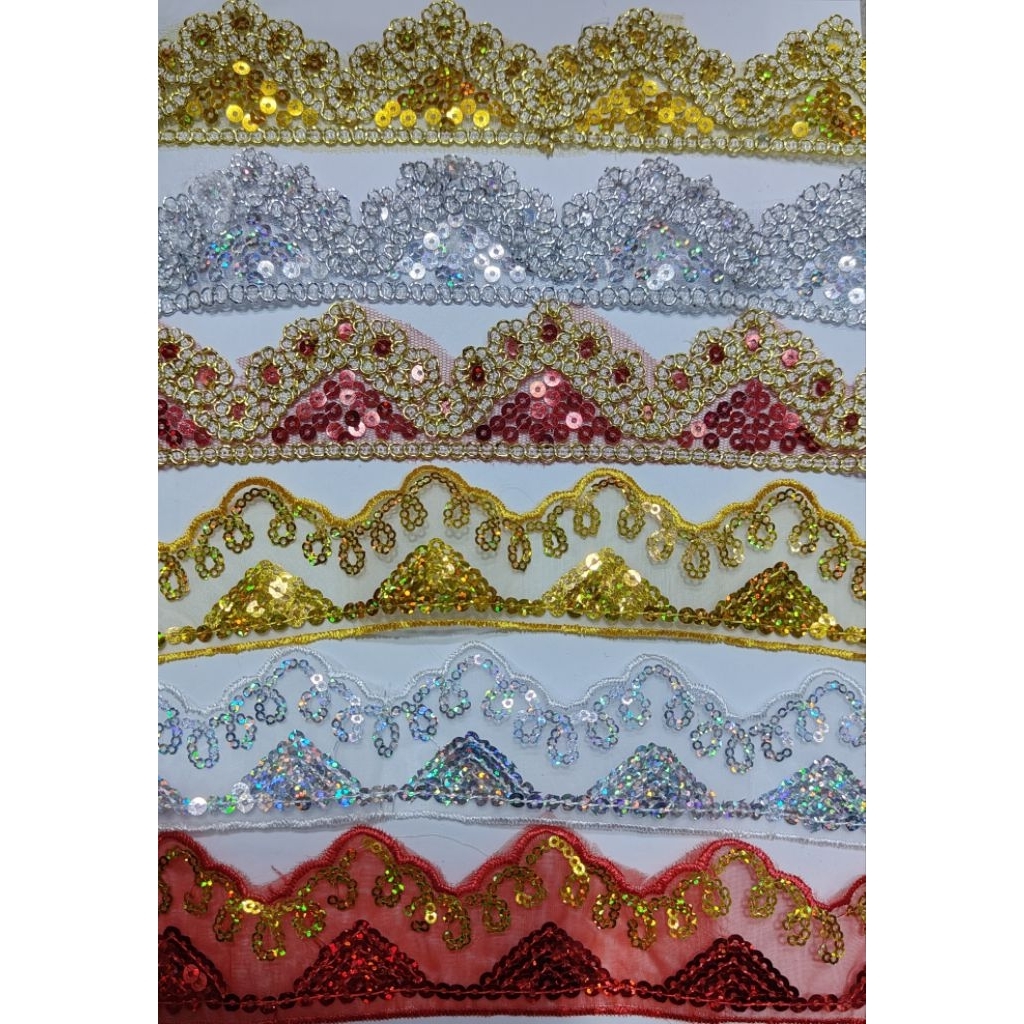 Lace Sequin Renda Labuci (1+-m) | Shopee Malaysia