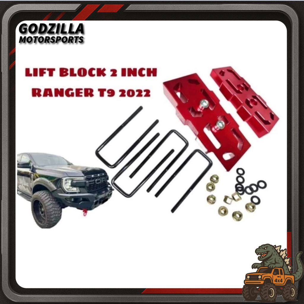 FORD RANGER T9 NEW GEN XLT WILDTRAK 25MM LIFT 1 INCH REAR BLOCK KIT ...