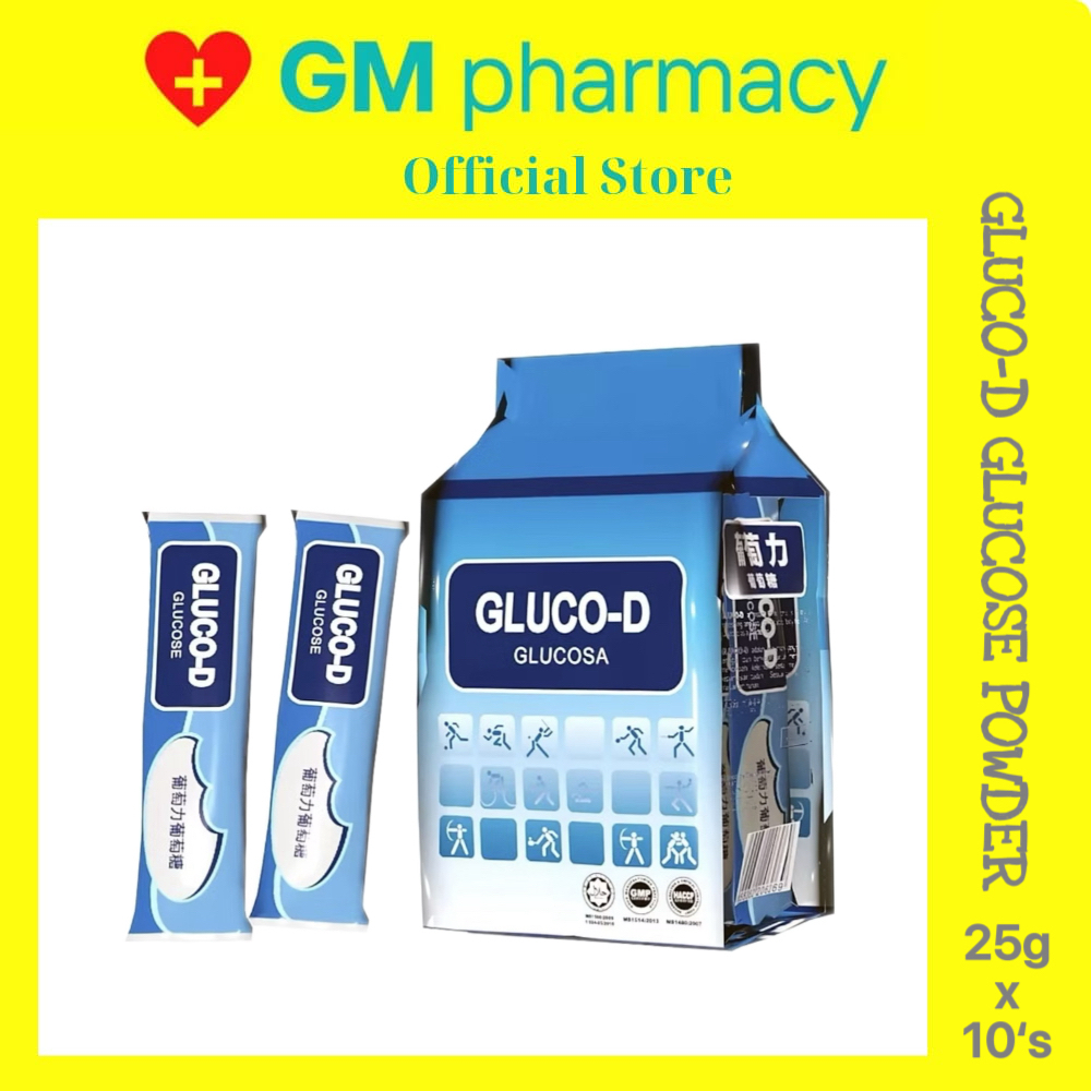 GLUCO-D GLUCOSE POWDER (SERBUK GLUKOS) 10's x 25G EXP07/28 | Shopee ...