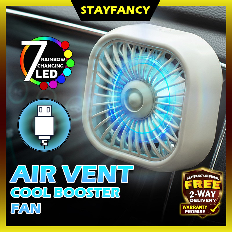 S.F Car Air Outlet Fan Mini Mounted Fan USB Cooling Fans with Color ...