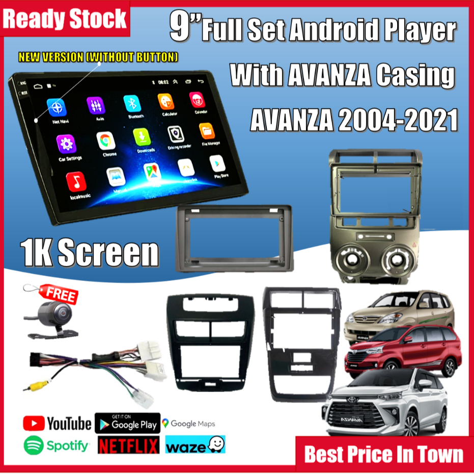 Toyota Avanza 2004-2021 9'' Android Player Car Player IPS Screen 2Ram ...