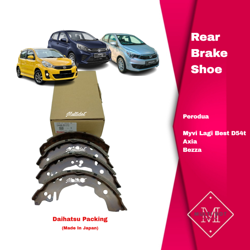 Perodua Rear Brake Shoe Myvi Lagi Best 2011-2013 D54T Axia Bezza 04495 ...