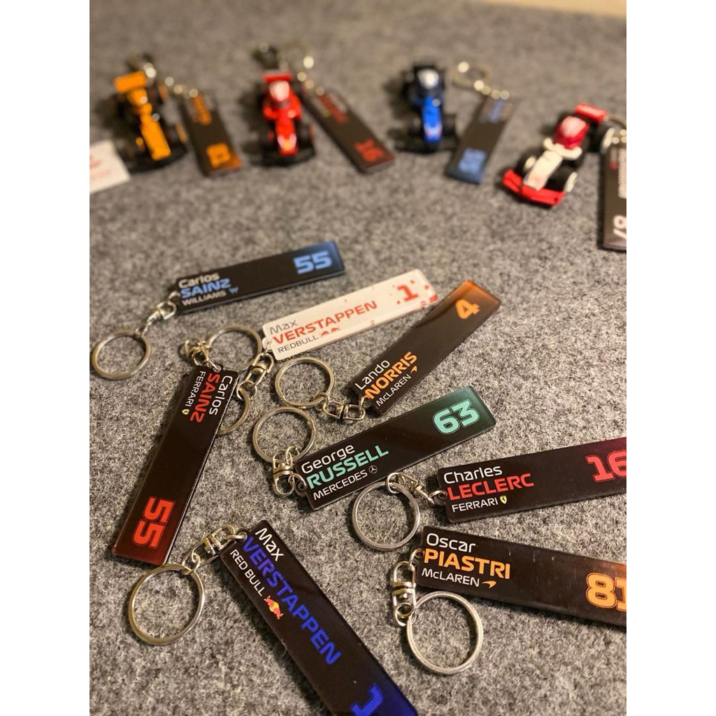 F1 keychains driver Name tag gantungan kunci accessories | Shopee Malaysia