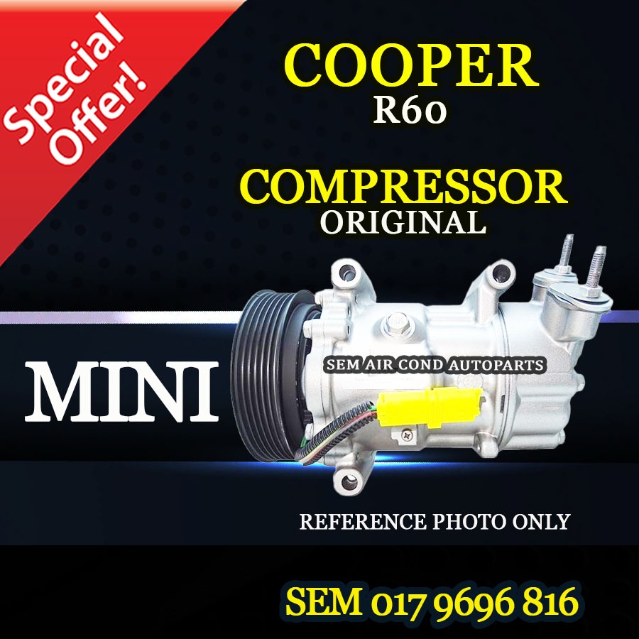 MINI COOPER R60 ORIGINAL COMPRESSOR/ KOMPRESOR (CAR AIRCON SYSTEM ...