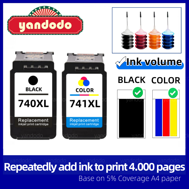 Canon 740 741 ink 740XL 741XL refillable ink cartridge compatible for ...