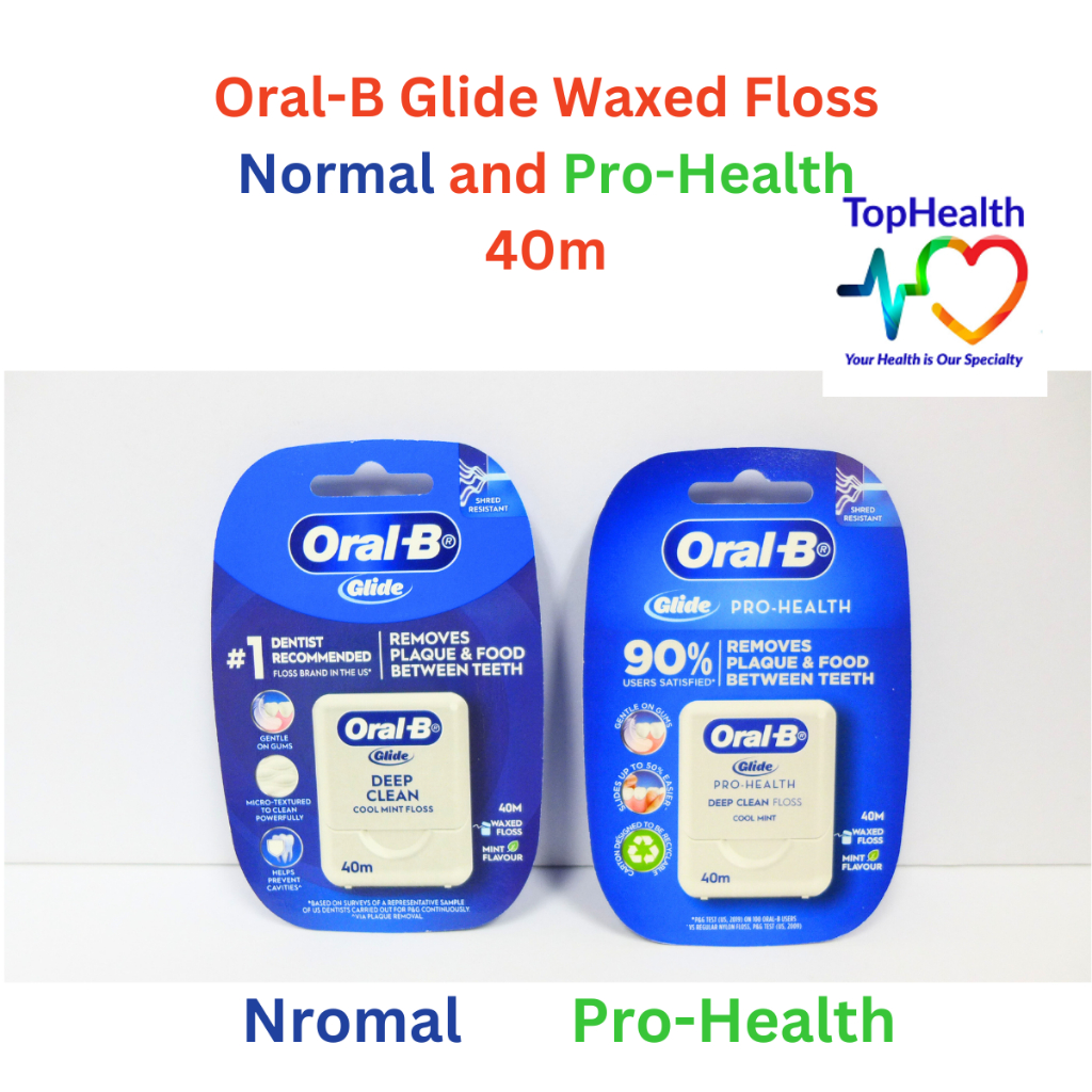 Oral-B Glide Deep Clean Normal/Pro-Health Waxed Floss 40m Mint 深层清洁牙缝 ...