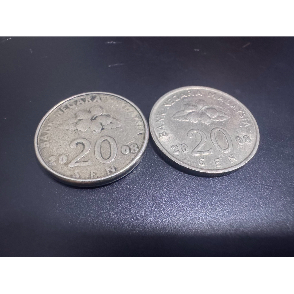 错版硬币】2008年马来西亚20仙– 边缘模具错误（Collar Error） | Shopee Malaysia