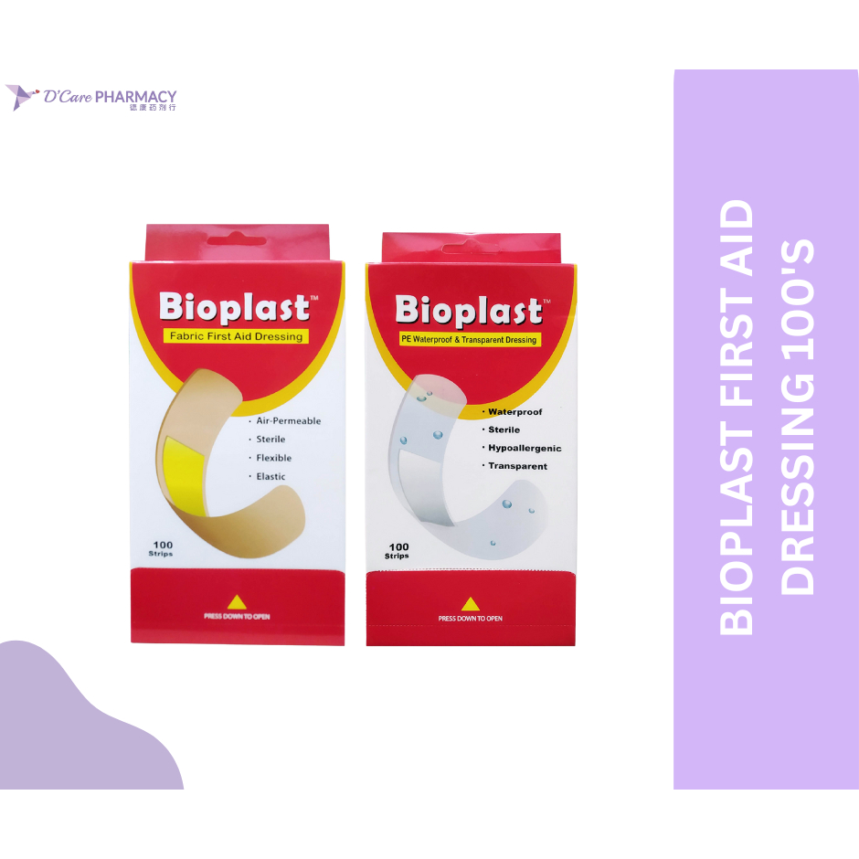 BIOPLAST FIRST AID DRESSING 100'S - Fabric & Waterproof First Aid ...