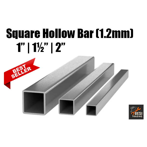 AAA Square Hollow Pipe Besi | 1.2mm Thickness | 1