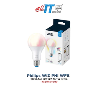 Philips WiZ PHI WFB 60W | 100W A67 E27 927-65 TW 1CT/6 | Smart Bulb | Smart App Control | Phone Control |