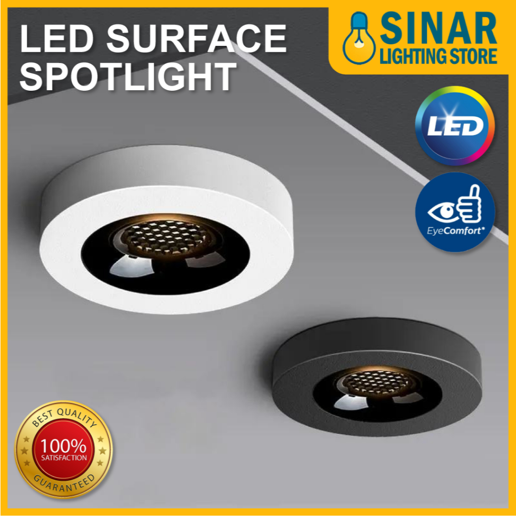 LED Surface Mounted Honey comb Downlight LED Rounded Ultra-thin Surface ...