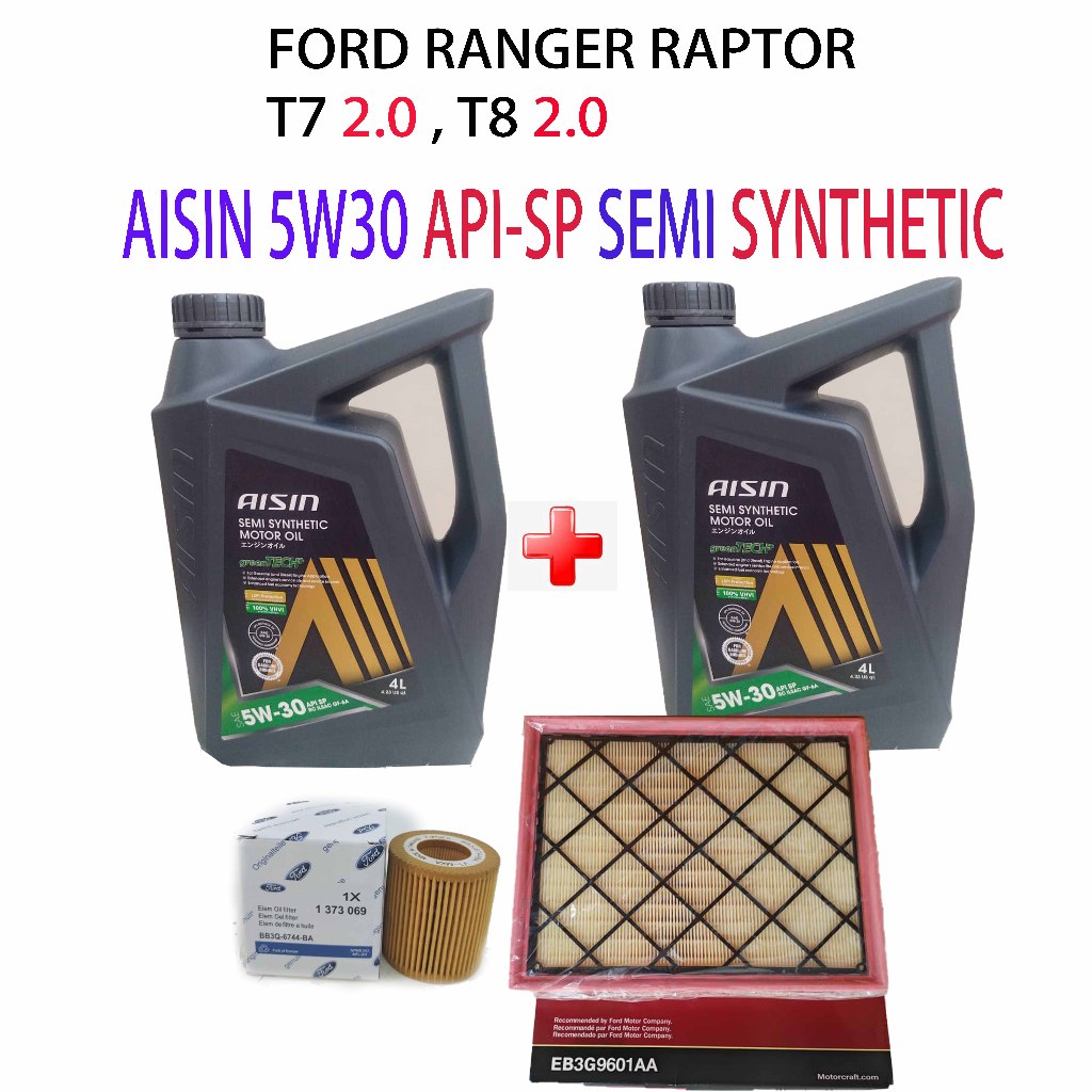 FORD RANGER RAPTOR T7 2.0 , T8 2.0 OIL FILTER + AIR FILTER +(2x4L ...