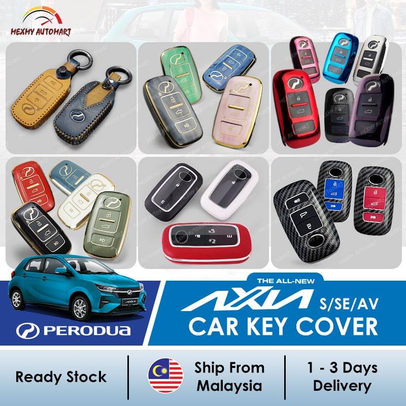 Perodua New AXIA S SE AV 2023 - 2026 Car Key Cover Sarung Kunci Control ...