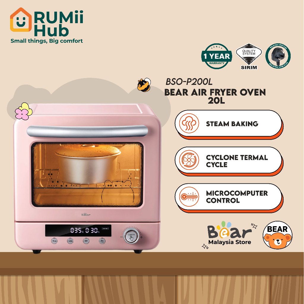 RUMii 🏠 BEAR Digital Control Air Fryer (20L) BSO-P200L Air Fryer Oven ...