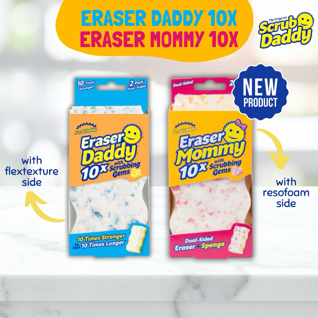 [Scrub Daddy MY] Eraser Daddy 10x Power Dual Sided Magic Eraser Sponge ...