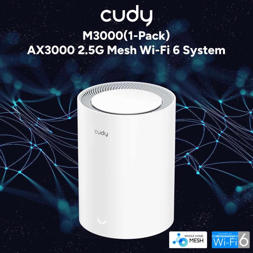 Cudy M3000 - AX3000 2.5G Mesh Wi-Fi 6 System | Shopee Malaysia