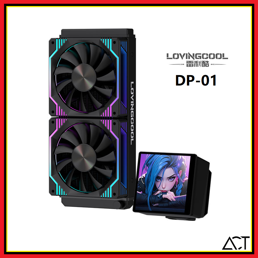 LOVINGCOOL DP01 Digital CPU Aio Cooler 4 Inch Screen 240/360mm