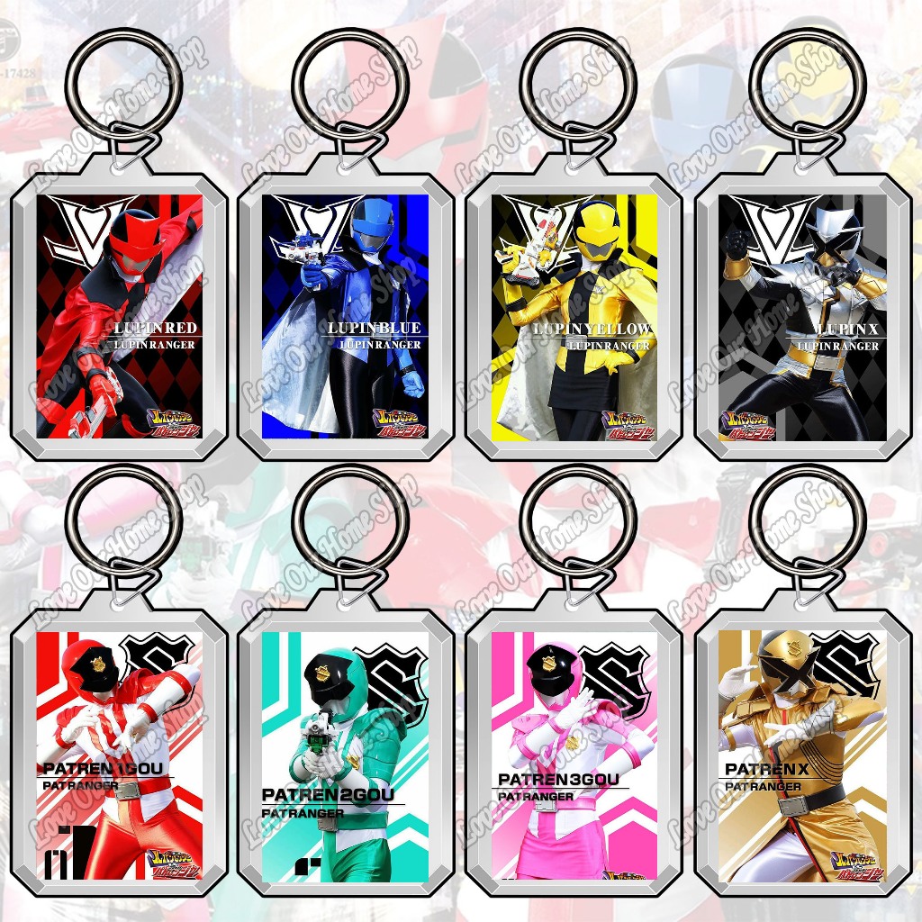 Acrylic Keychain Double Sided DIY, Transparent Super Sentai [Kaitou ...