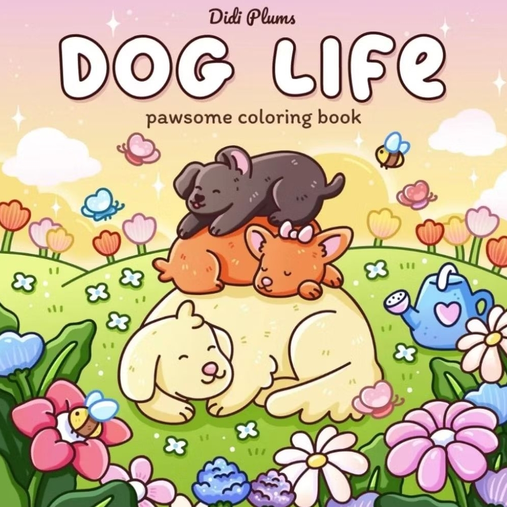 Dog Life Digital Coloring Page By Didi Plums Shopee Malaysia